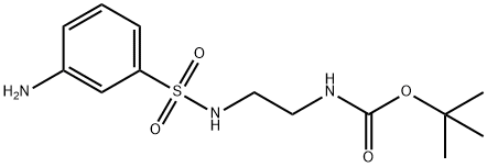 Carbamic acid, [2-[[(3-aminophenyl)sulfonyl]amino]ethyl]-, 1,1-dimethylethyl ester (9CI) Structure