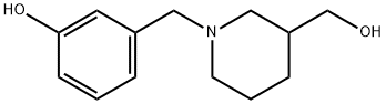 3-Piperidinemethanol, 1-[(3-hydroxyphenyl)methyl]- Structure