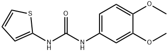 Urea, N-(3,4-dimethoxyphenyl)-N'-2-thienyl- Struktur