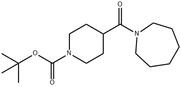tert-Butyl 4-[(azepan-1-yl)carbonyl]piperidine-1-carboxylate Struktur