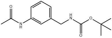 3-乙酰氨基苄基氨基甲酸叔丁酯 结构式