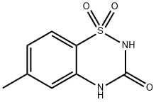 6-Methyl-2H-benzo[e][1,2,4]thiadiazin-3(4H)-one 1,1-dioxide 结构式