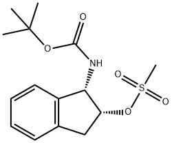Carbamic acid, N-[(1S,2R)-2,3-dihydro-2-[(methylsulfonyl)oxy]-1H-inden-1-yl]-, 1,1-dimethylethyl ester