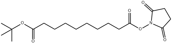 10-(tert-Butoxy)-10-oxodecanoic NHS ester 化学構造式