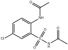 Hydrochlorothiazide Related Compound (N'-(2-Acetyl-sulfamoyl-4-chloro-phenyl) Acetamide) Structure