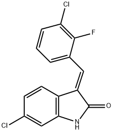 2H-Indol-2-one, 6-chloro-3-[(3-chloro-2-fluorophenyl)methylene]-1,3-dihydro-, (3E)- 结构式