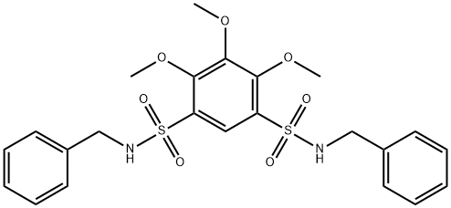 1-N,3-N-dibenzyl-4,5,6-trimethoxybenzene-1,3-disulfonamide Struktur