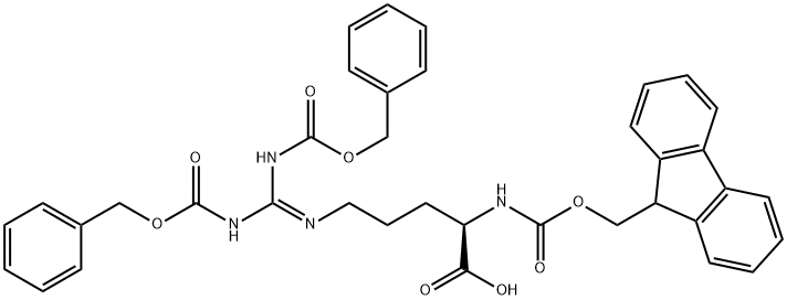 Fmoc-D-Arg(Z)2-OH 化学構造式