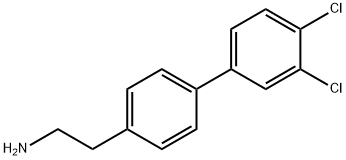 [1,1'-Biphenyl]-4-ethanamine, 3',4'-dichloro-,910411-69-7,结构式