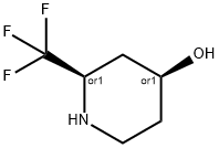 4-Piperidinol,2-(trifluoromethyl)-, (2R,4S)-rel-
 Struktur