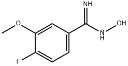 Benzenecarboximidamide, 4-fluoro-N-hydroxy-3-methoxy- 化学構造式