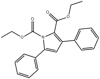 1H-Pyrrole-1,2-dicarboxylic acid, 3,5-diphenyl-, 1,2-diethyl ester Structure