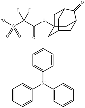 Triphenylsulfonium 4-oxo-1-adamantyloxycarbonyldifluoromethane sulfonate 化学構造式