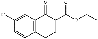 Ethyl 7-bromo-1-oxo-3,4-dihydro-2H-naphthalene-2-carboxylate Struktur
