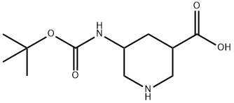 3-Piperidinecarboxylic acid, 5-[[(1,1-dimethylethoxy)carbonyl]amino]- Structure