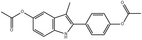 1H-Indol-5-ol, 2-[4-(acetyloxy)phenyl]-3-methyl-, 5-acetate Structure