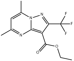 Ethyl 5,7-dimethyl-2-(trifluoromethyl)pyrazolo[1,5-a]pyrimidine-3-carboxylate,915157-99-2,结构式