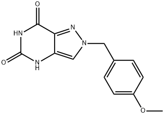 2-(4-Methoxy-benzyl)-2,4-dihydro-pyrazolo4,3-dpyrimidine-5,7-dione,916065-14-0,结构式