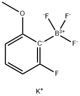 Potassium trifluoro(2-fluoro-6-methoxyphenyl)borate 化学構造式