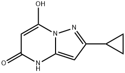 Pyrazolo[1,5-a]pyrimidin-5(4H)-one, 2-cyclopropyl-7-hydroxy- 结构式