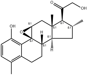 (9β,11β,16α)-9,11-Epoxy-1,21-dihydroxy-4,16-dimethyl-19-norpregna-1,3,5(10)-trien-20-one Structure