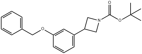 3-(3-(苄氧基)苯基)氮杂环丁烷-1-羧酸叔丁酯 结构式