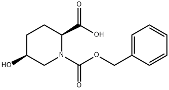 1,2-Piperidinedicarboxylic acid, 5-hydroxy-, 1-(phenylmethyl) ester, (2S,5S)- Structure