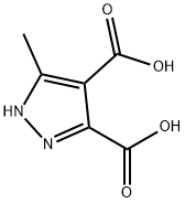 1H-Pyrazole-3,4-dicarboxylic acid, 5-methyl- 化学構造式