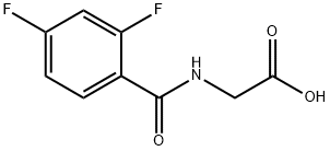 Glycine, N-(2,4-difluorobenzoyl)- 化学構造式