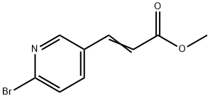 2-Propenoic acid, 3-(6-bromo-3-pyridinyl)-, methyl ester 化学構造式