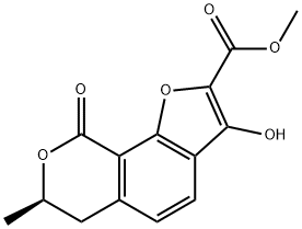 7H-Furo[3,2-h][2]benzopyran-2-carboxylic acid, 6,9-dihydro-3-hydroxy-7-methyl-9-oxo-, methyl ester, (7R)-,918548-75-1,结构式