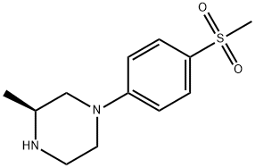 (3S)-3-Methyl-1-[4-(methylsulfonyl)phenyl]piperazine Structure