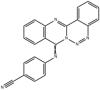 Benzonitrile, 4-(8H-quinazolino[3,2-c][1,2,3]benzotriazin-8-ylideneamino)- Structure