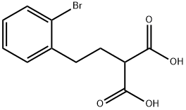 2-2-(2-Bromo-phenyl)-ethyl-malonic acid 化学構造式