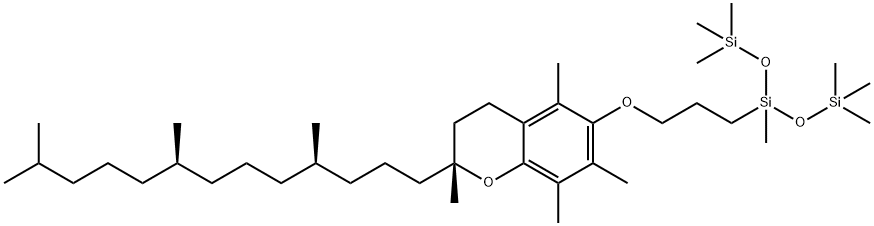 O-DL-a-TOCOPHEROLYLPROPYLHEPTAMETHYLTRISILOXANE, tech-90 Structure