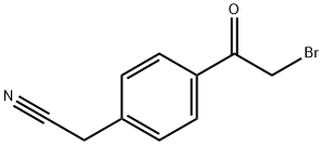 Benzeneacetonitrile, 4-(2-bromoacetyl)- Struktur