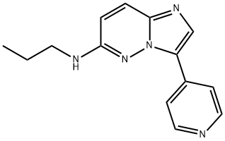 Imidazo[1,2-b]pyridazin-6-amine, N-propyl-3-(4-pyridinyl)- Struktur