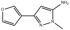 1H-Pyrazol-5-amine, 3-(3-furanyl)-1-methyl- 化学構造式