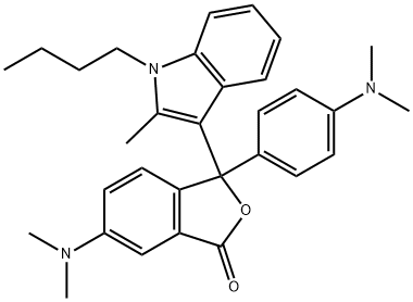 3-(1(3H)-Isobenzofuranone, 3-(1-Butyl-2-Methyl-1H-Indol-3-YL)-6-(DiMethylaMino)-3-[4-(DiMethylaMino) Phenyl] Structure