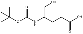 Pentanoic acid, 4-[[(1,1-dimethylethoxy)carbonyl]amino]-5-hydroxy- Struktur