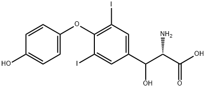 Serine, 3-[4-(p-hydroxyphenoxy)-3,5-diiodophenyl]- (6CI,7CI) 结构式