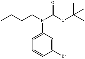 tert-Butyl N-(3-bromophenyl)-N-butylcarbamate 化学構造式