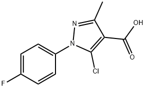 1H-Pyrazole-4-carboxylic acid, 5-chloro-1-(4-fluorophenyl)-3-methyl- Structure