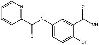 2-hydroxy-5-(pyridine-2-amido)benzoic acid 化学構造式