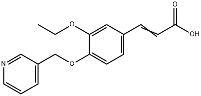 3-[3-ethoxy-4-(pyridin-3-ylmethoxy)phenyl]prop-2-enoic acid,926237-25-4,结构式