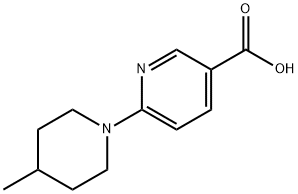 6-(4-methylpiperidin-1-yl)pyridine-3-carboxylic Acid Structure