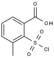 Benzoic acid, 2-(chlorosulfonyl)-3-methyl- 化学構造式