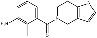 2-甲基-3-{4H,5H,6H,7H-噻吩并[3,2-C]吡啶-5-羰基}苯胺 结构式