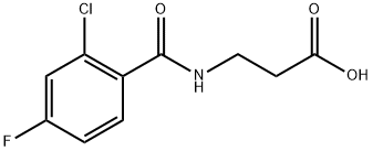 3-[(2-氯-4-氟苯基)甲酰胺]丙酸 结构式