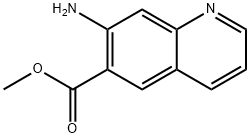 6-Quinolinecarboxylic acid, 7-amino-, methyl ester 结构式